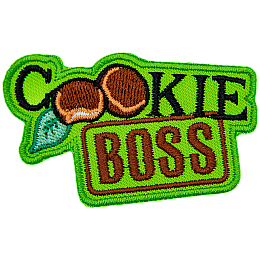 The words Cookie Boss with the Os replaced by cookies.