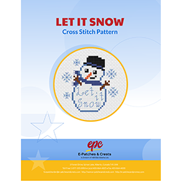 This PDF booklet has a cross-stitched Let It Snow on the cover.