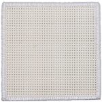 A blank white cross-stitch patch.